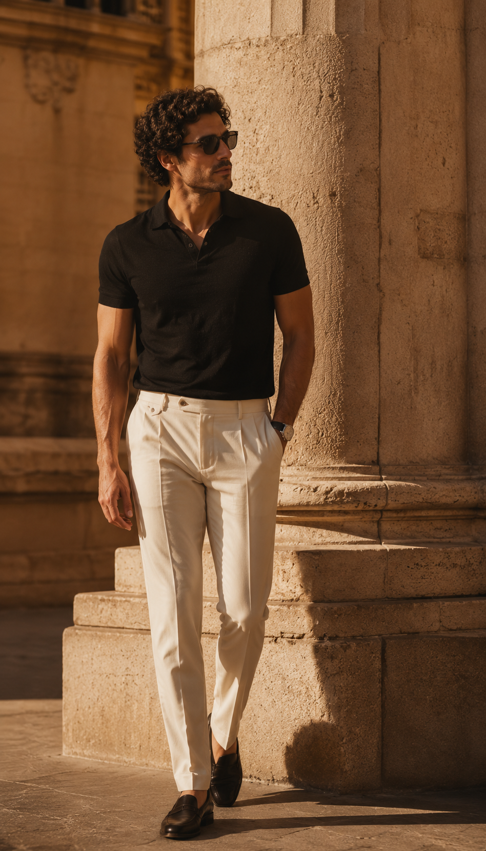 Man in black polo