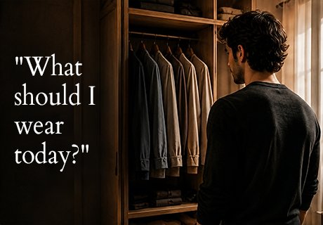 Man confused about what to wear while checking his wardrobe – Style Consultancy by ConsultAashra